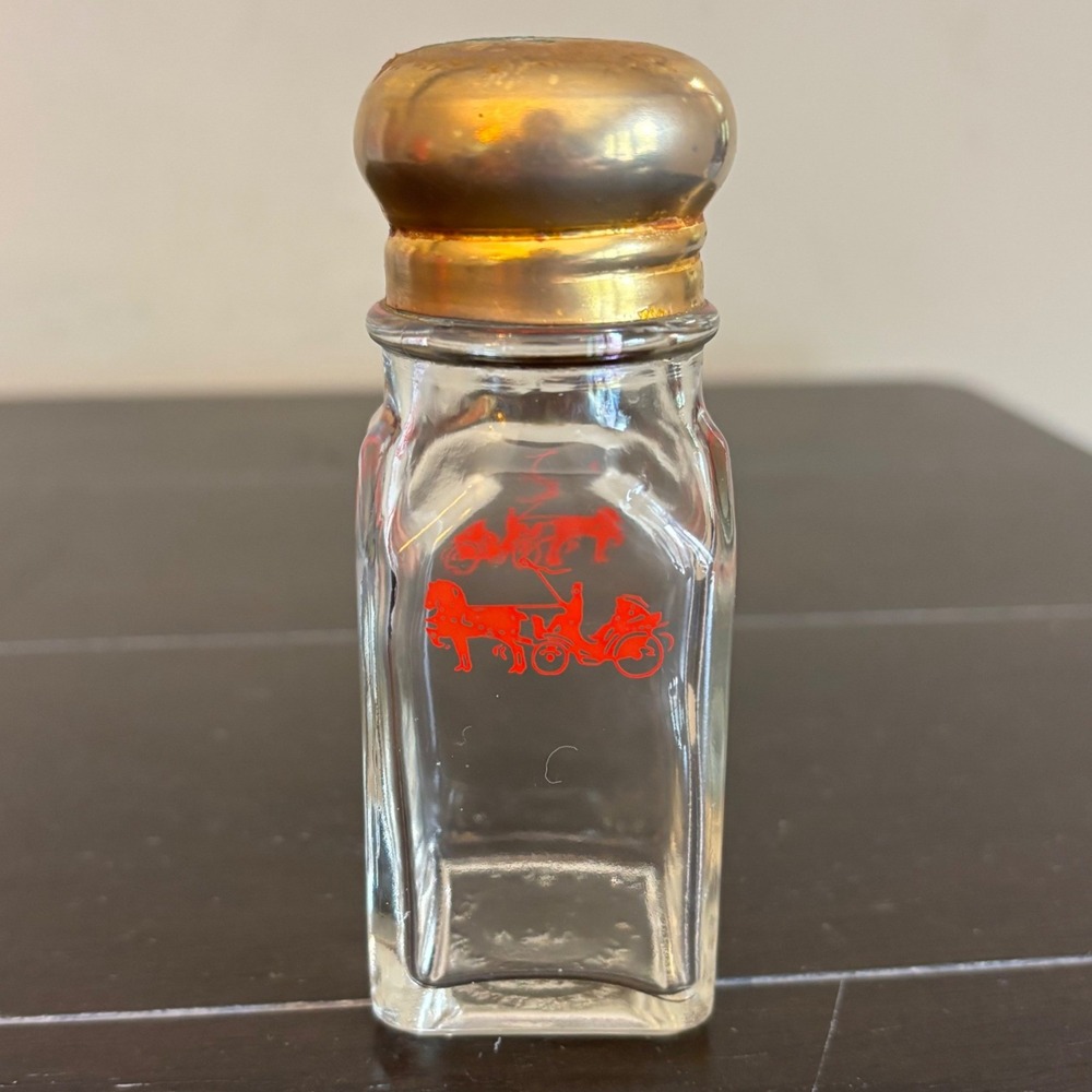Vintage | Grand Hotel | Mackinac Island | Glass and Brass Salt/Pepper Shaker